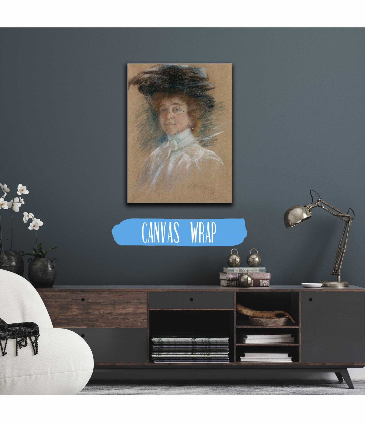 Self Portrait With Hat And Veil by Alice Pike Barney