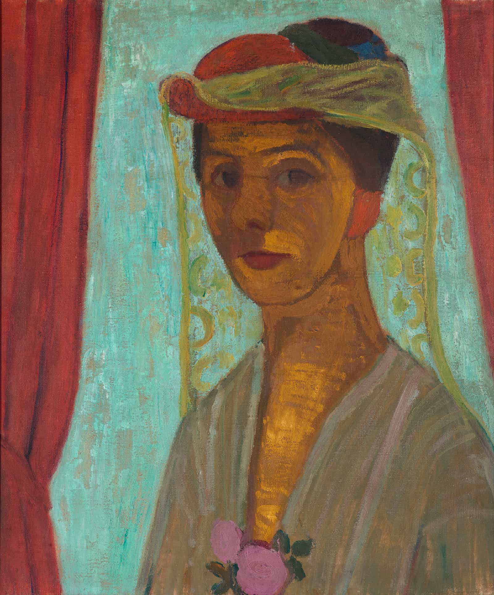 Self Portrait With Hat And Veil by Paula Modersohn Becker