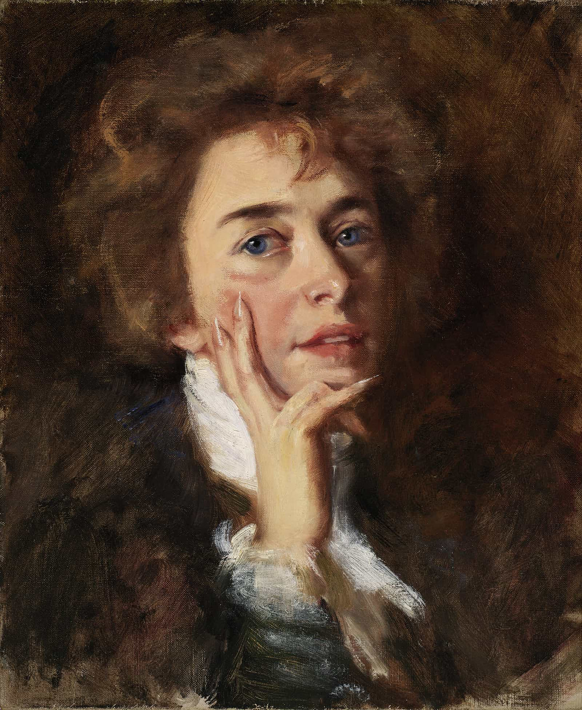 Self Portrait With Jabot by Alice Pike Barney