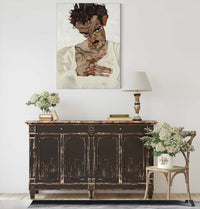 Self Portrait With Lowered Head by Egon Schiele