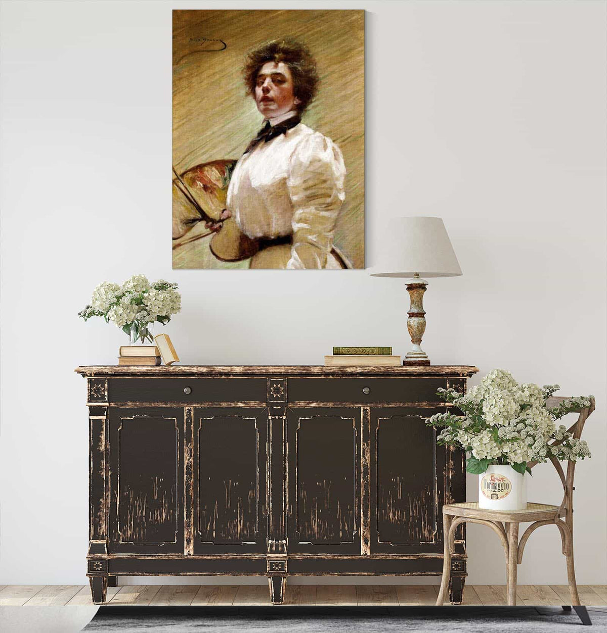 Self Portrait With Palette by Alice Pike Barney