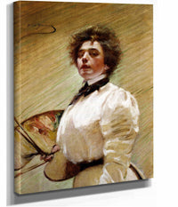 Self Portrait With Palette by Alice Pike Barney