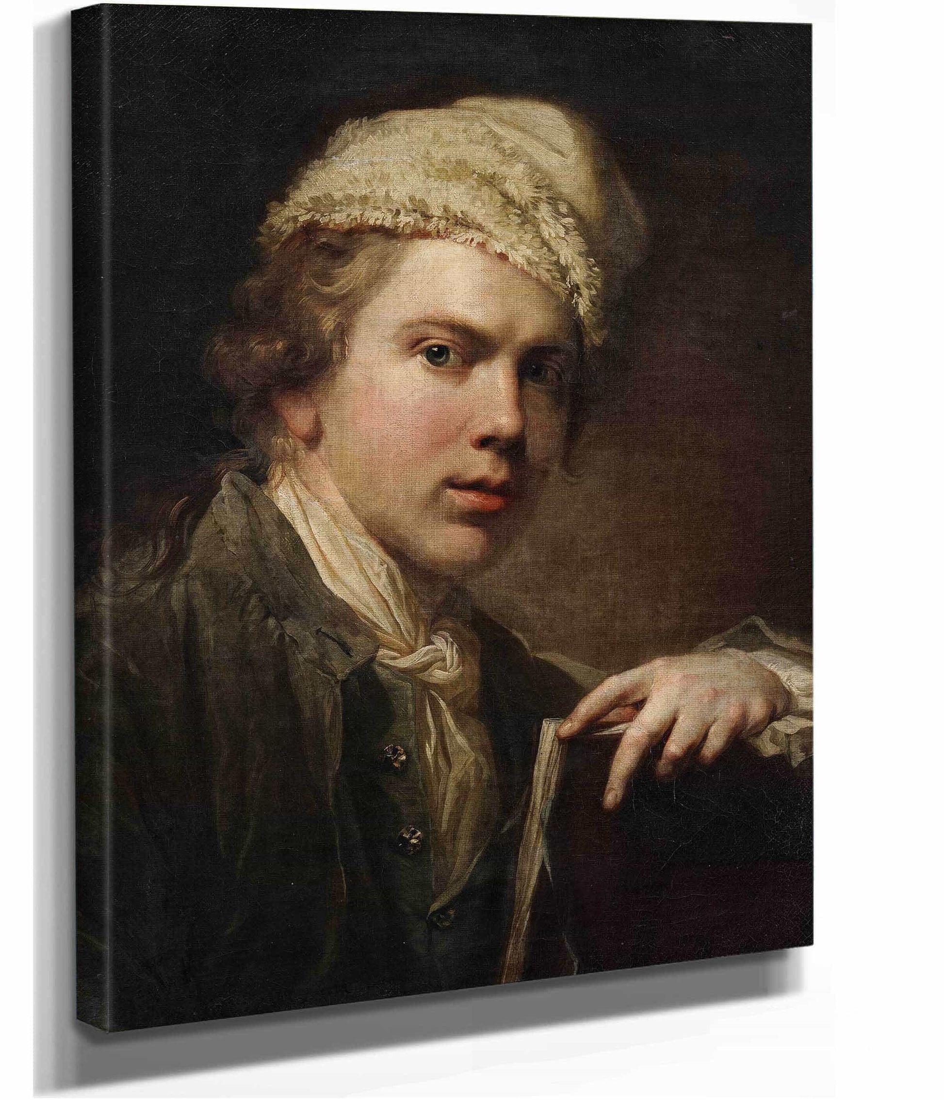 Self Portrait With Portfolio by Jens Juel