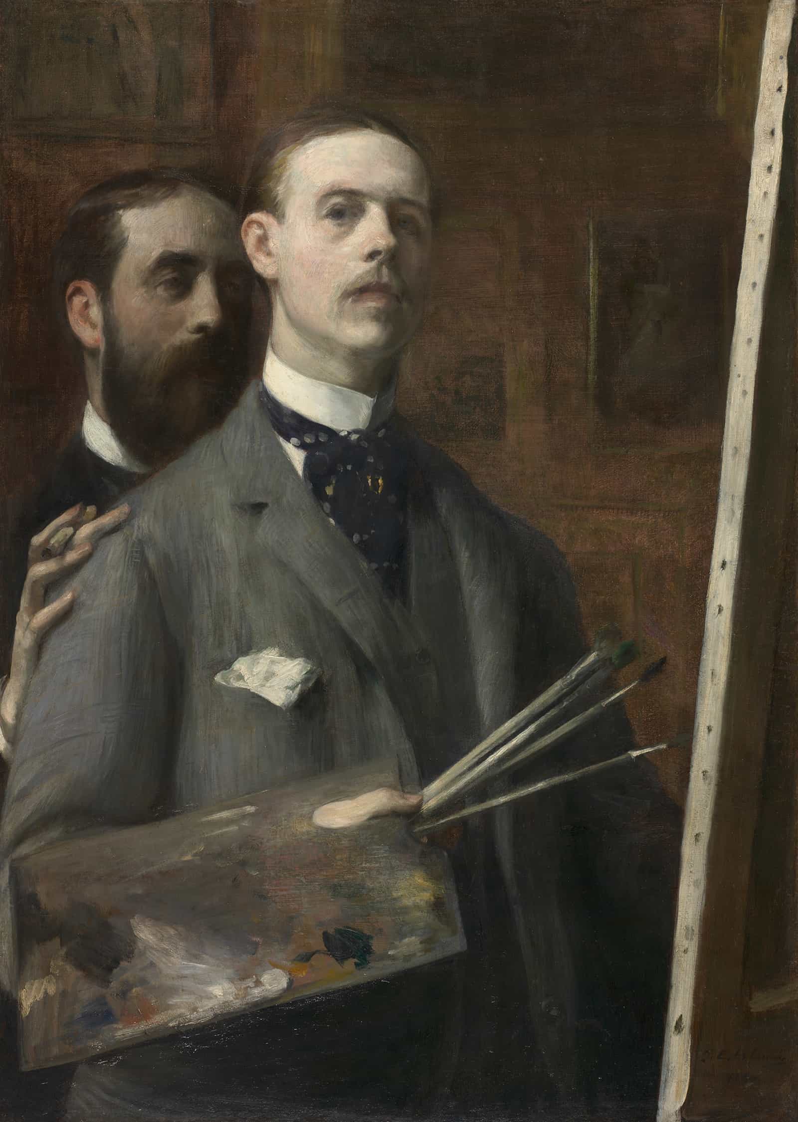 Self Portrait With Raphael De Ochoa by Jacques Emile Blanche