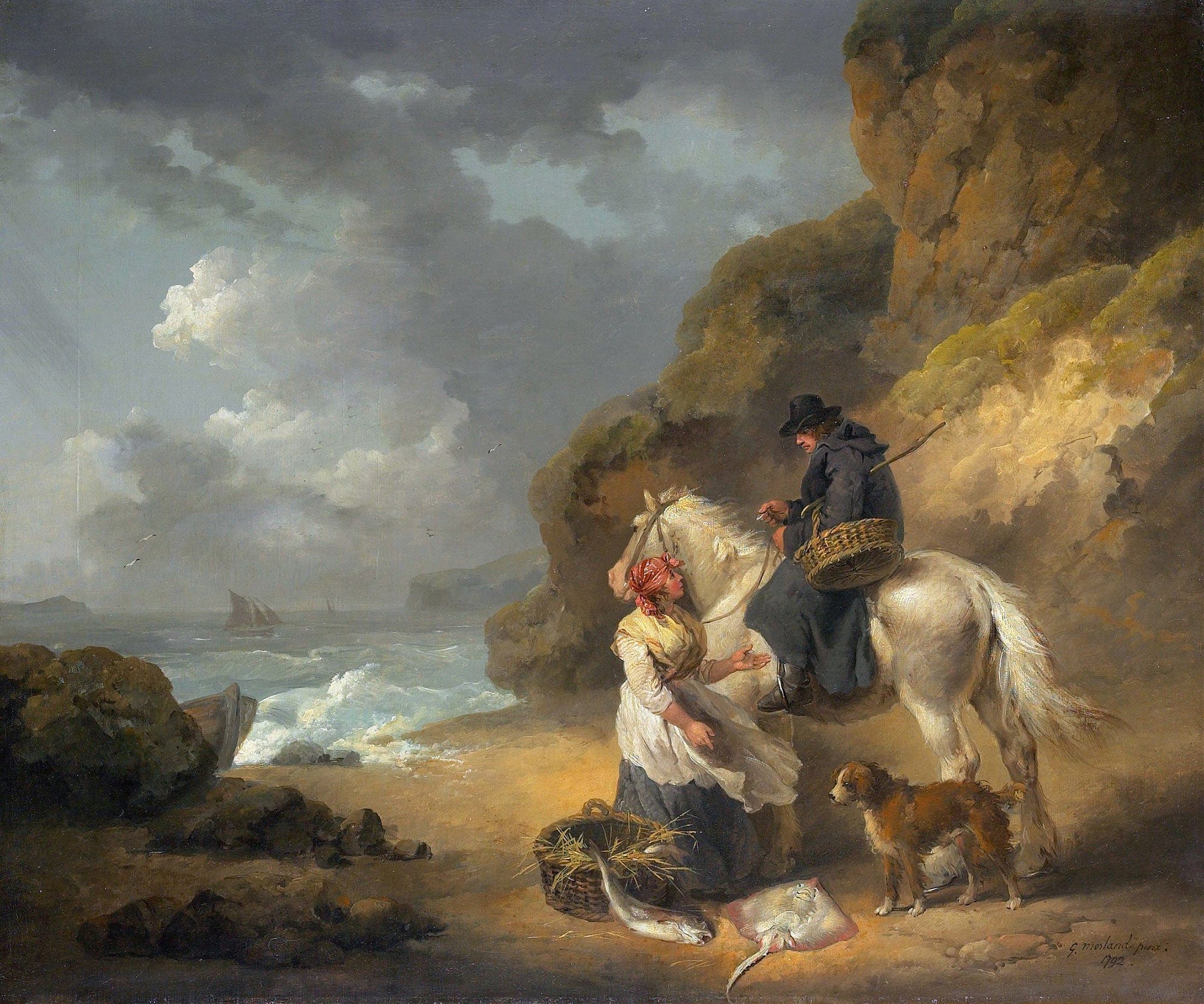 Selling Fish by George Morland