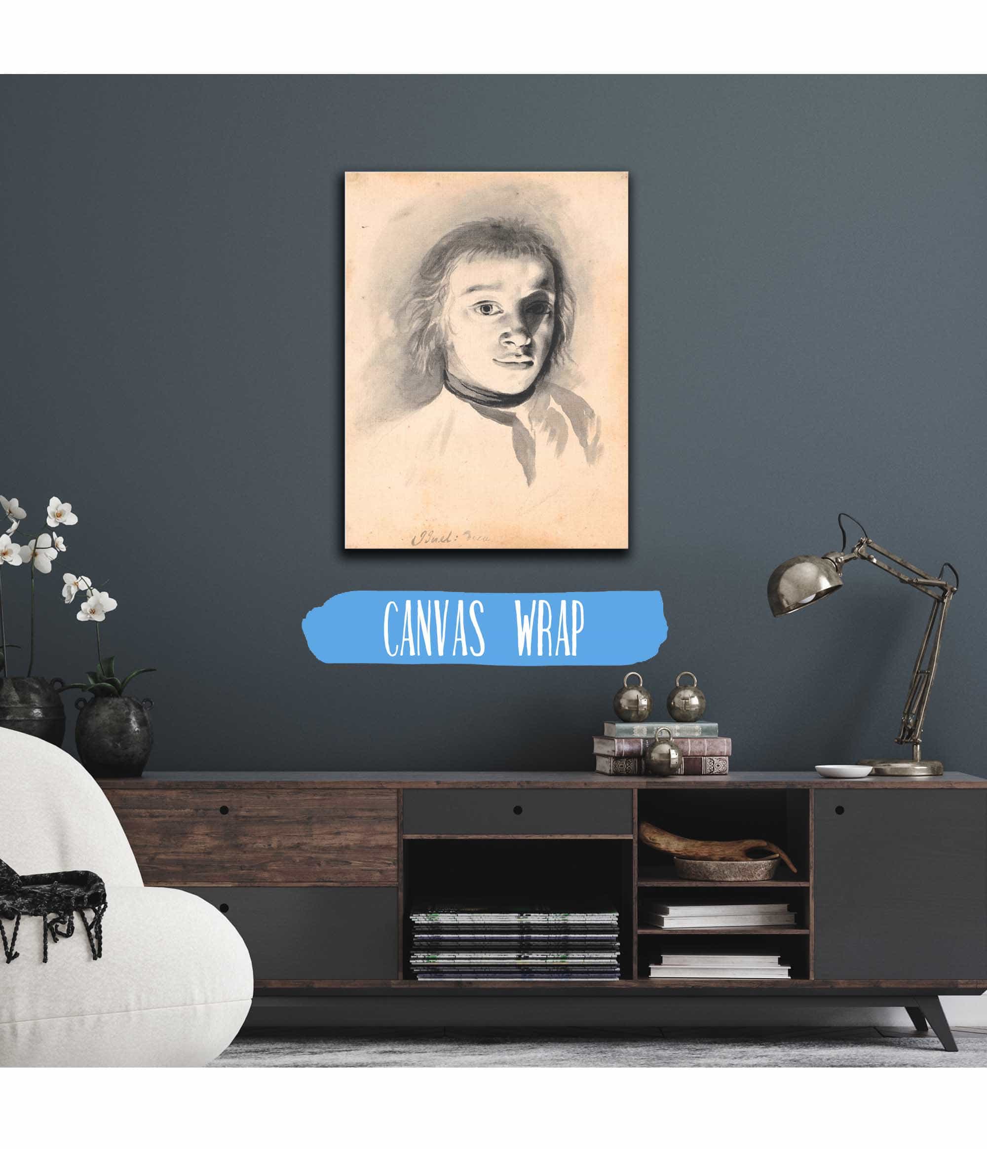 Selvportraet Ved Kunstigt Lys by Jens Juel