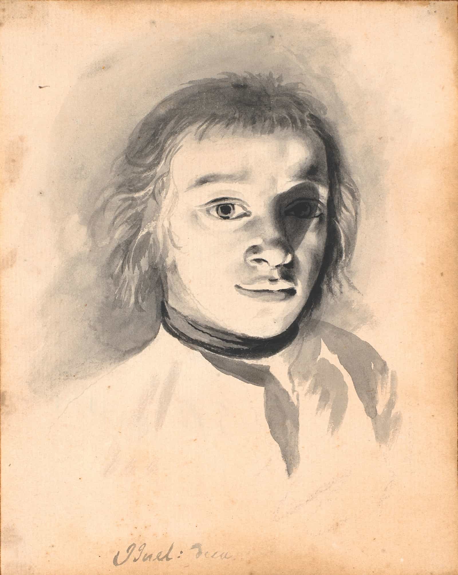Selvportraet Ved Kunstigt Lys by Jens Juel