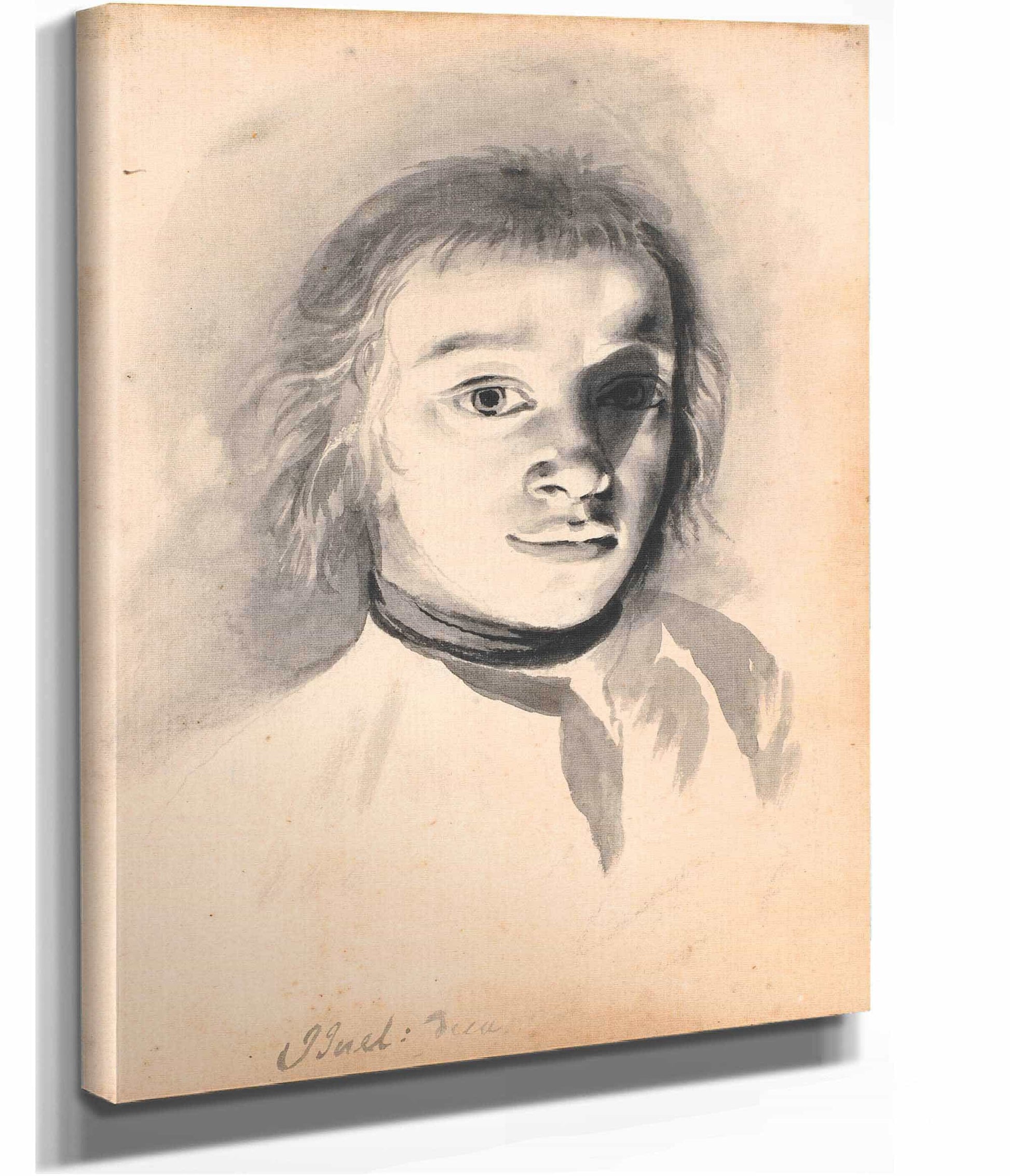 Selvportraet Ved Kunstigt Lys by Jens Juel