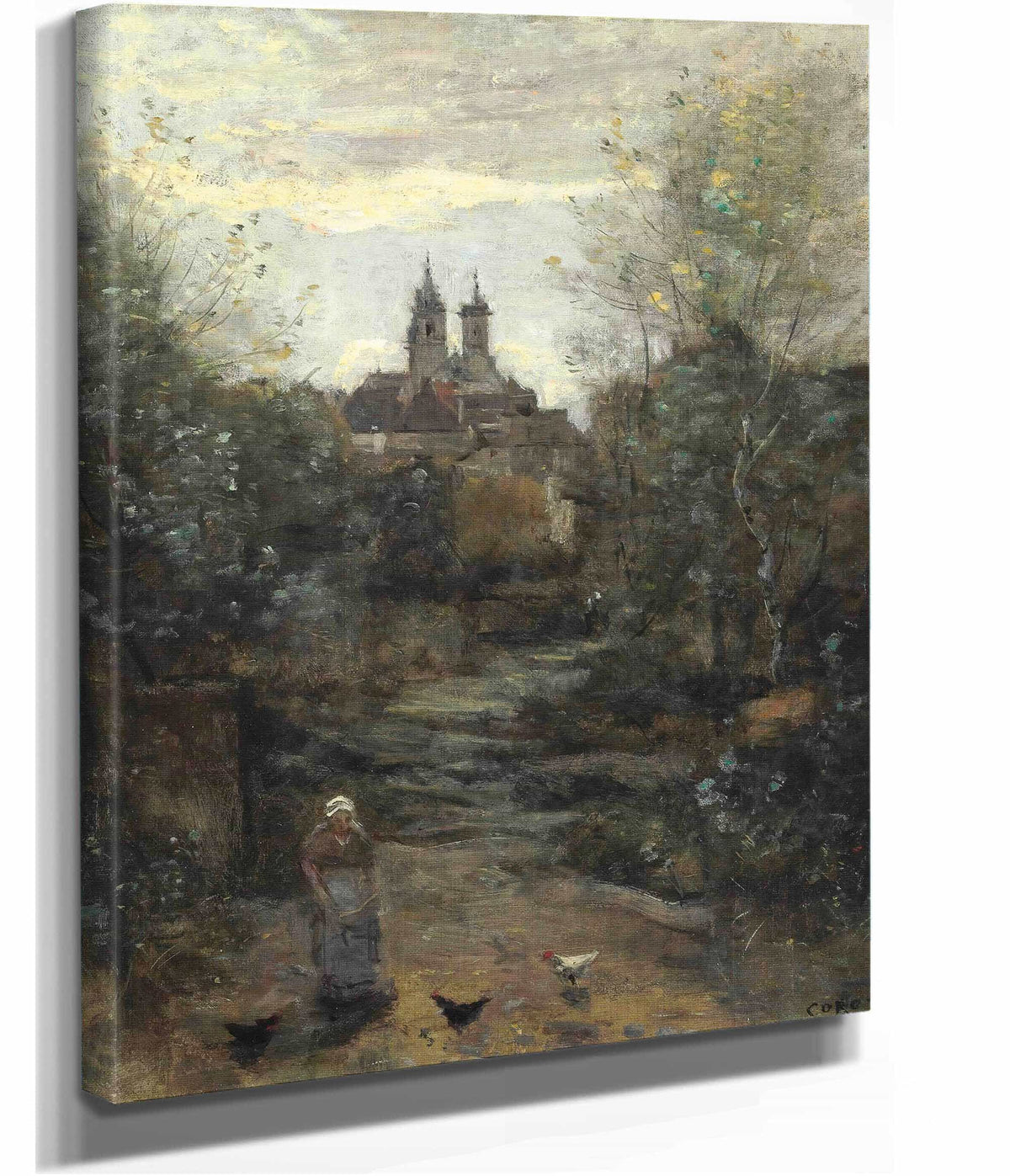 Semur Le Chemin De Leglise by Jean Baptiste Camille Corot