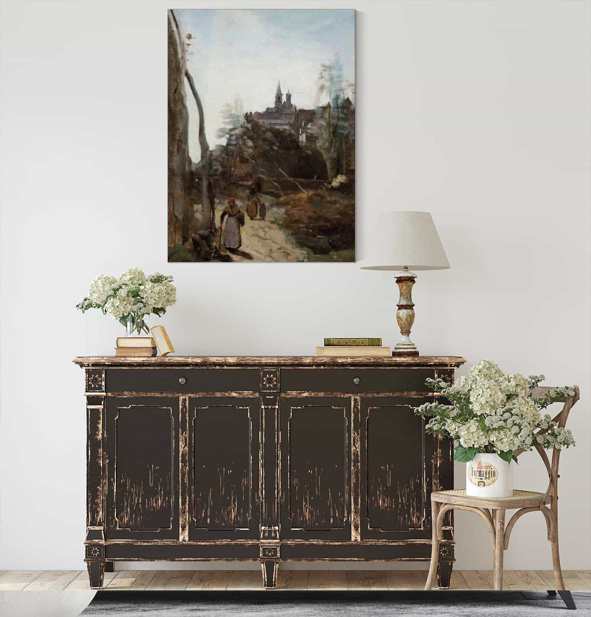 Semur Le Chemin Deglise by Jean Baptiste Camille Corot