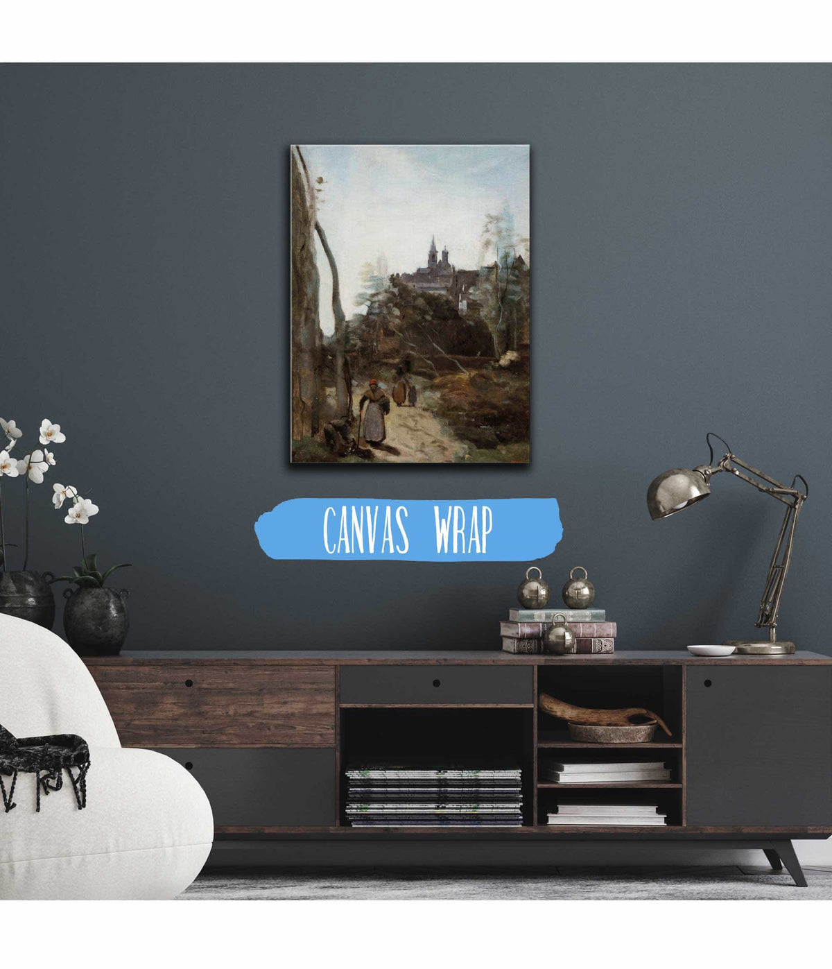 Semur Le Chemin Deglise by Jean Baptiste Camille Corot