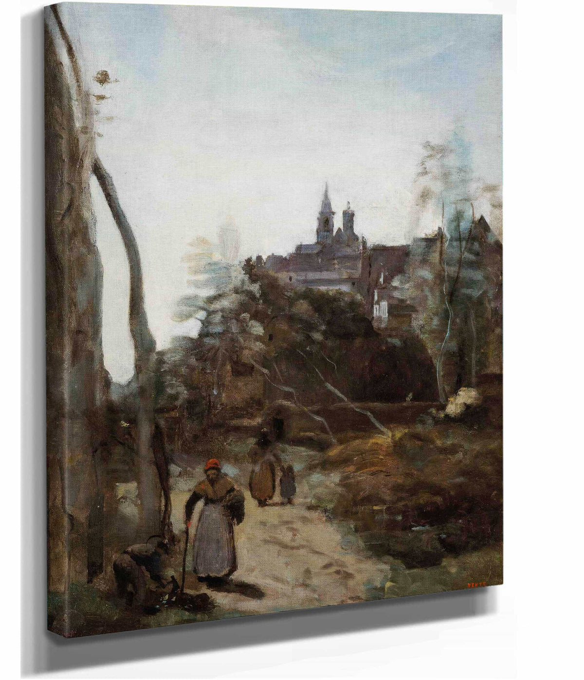 Semur Le Chemin Deglise by Jean Baptiste Camille Corot