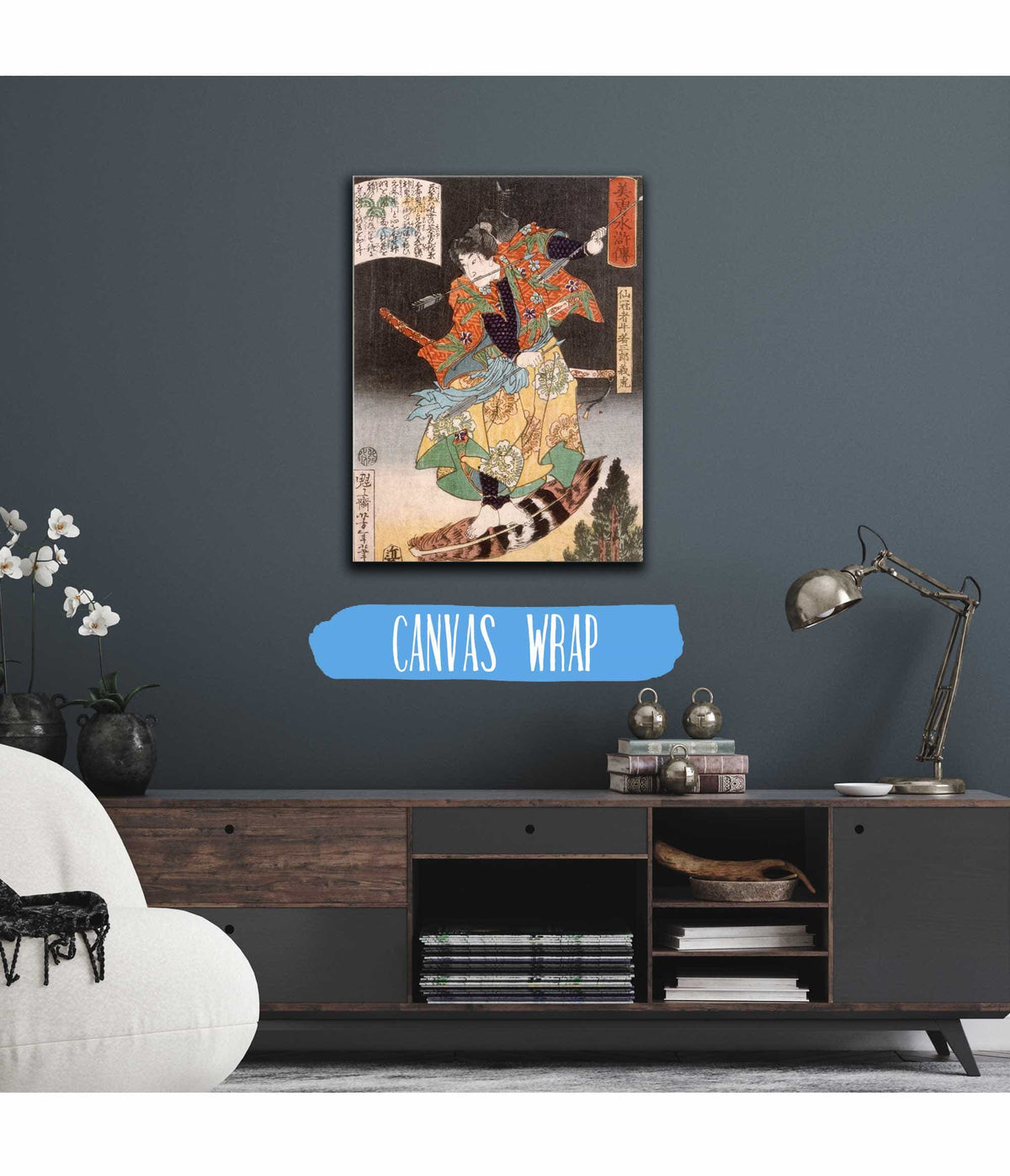 Senkanja Ushiwakasaburo Yoshitora Riding On A Feather by Tsukioka Yoshitoshi