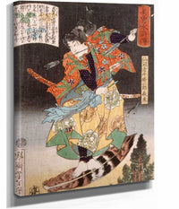 Senkanja Ushiwakasaburo Yoshitora Riding On A Feather by Tsukioka Yoshitoshi