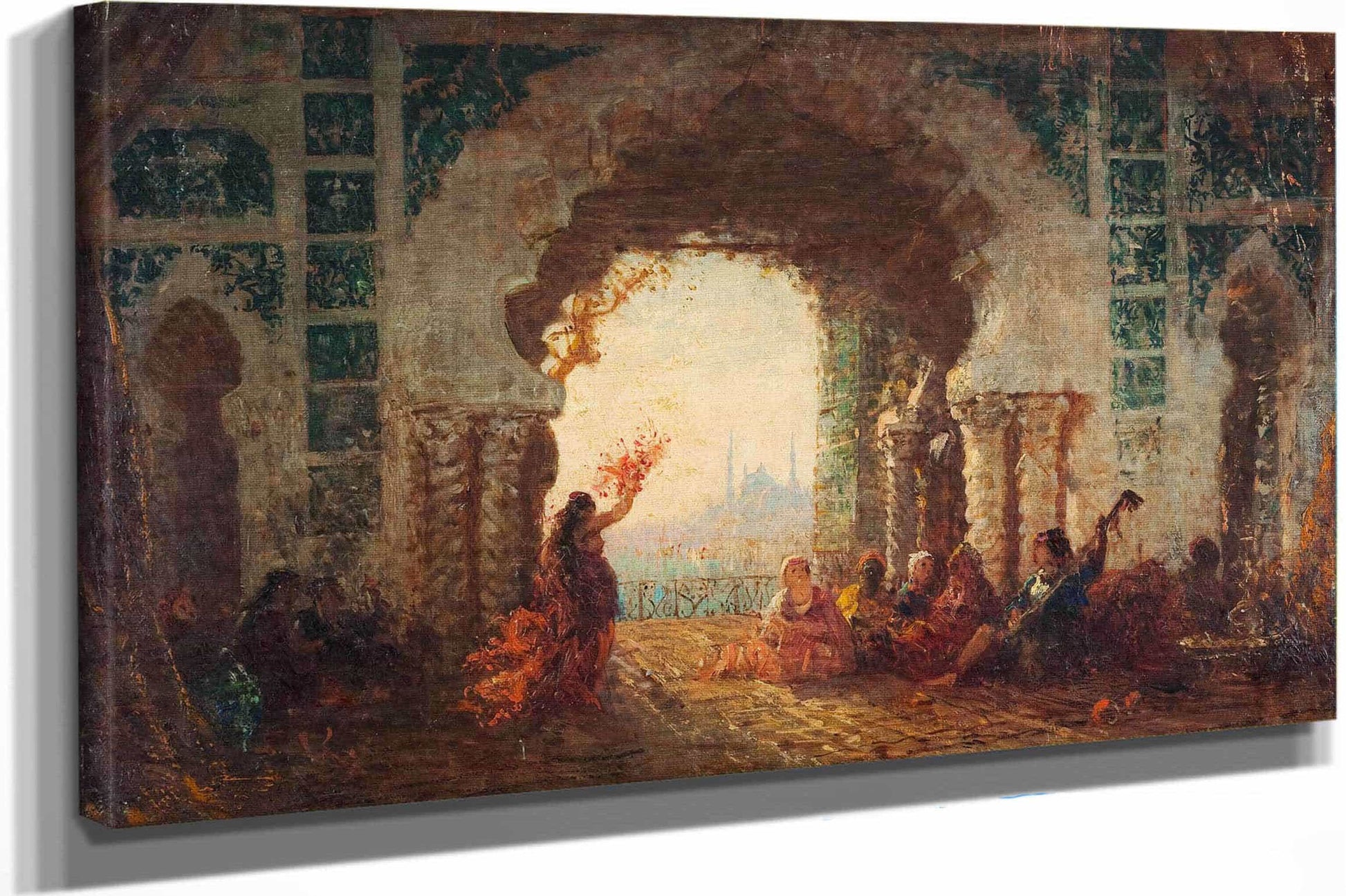 Serail A Constantinople La Danse De Lalmee  by Felix Ziem