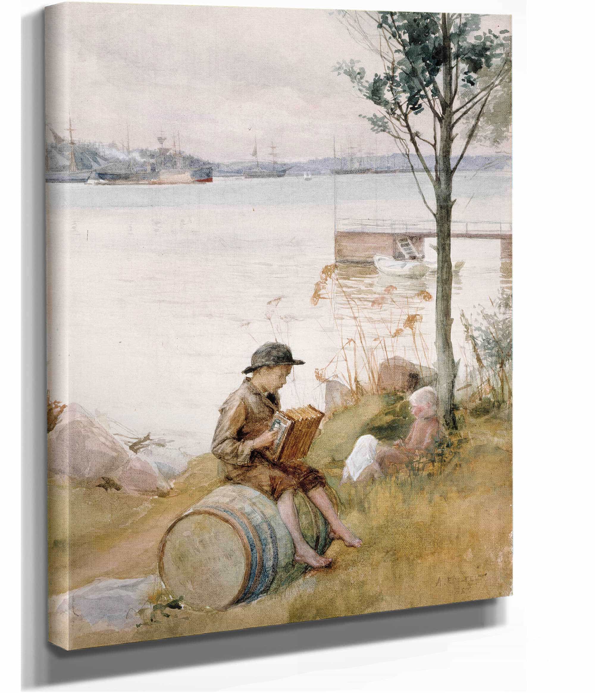 Serenade On The Embankment by Albert Edelfelt