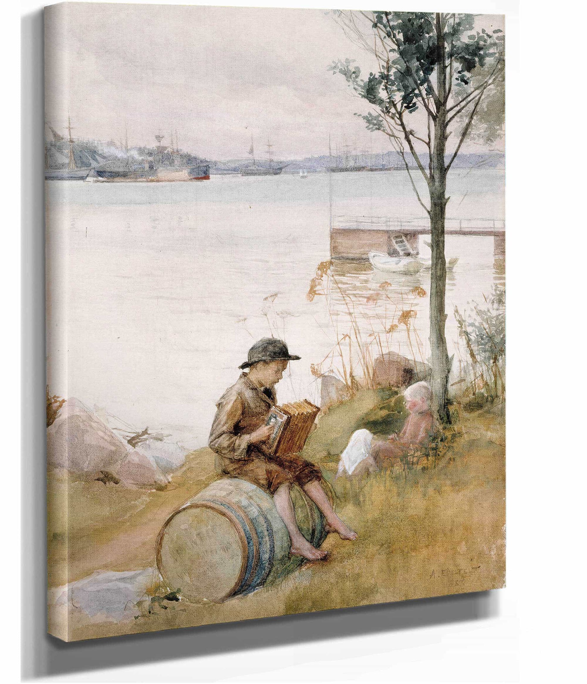 Serenade On The Embankment by Albert Edelfelt