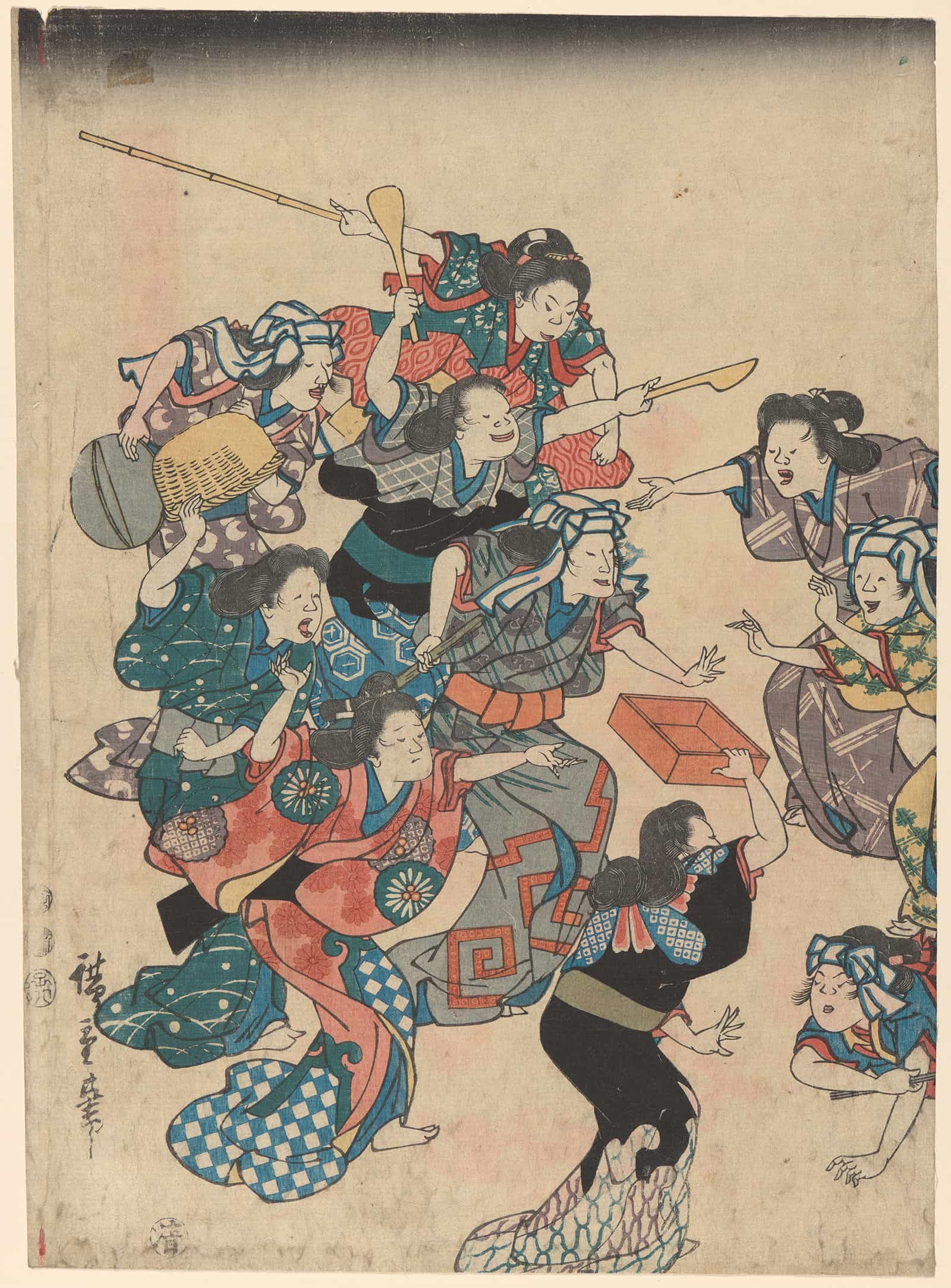 Servants Quarrel  by Ando Hiroshige
