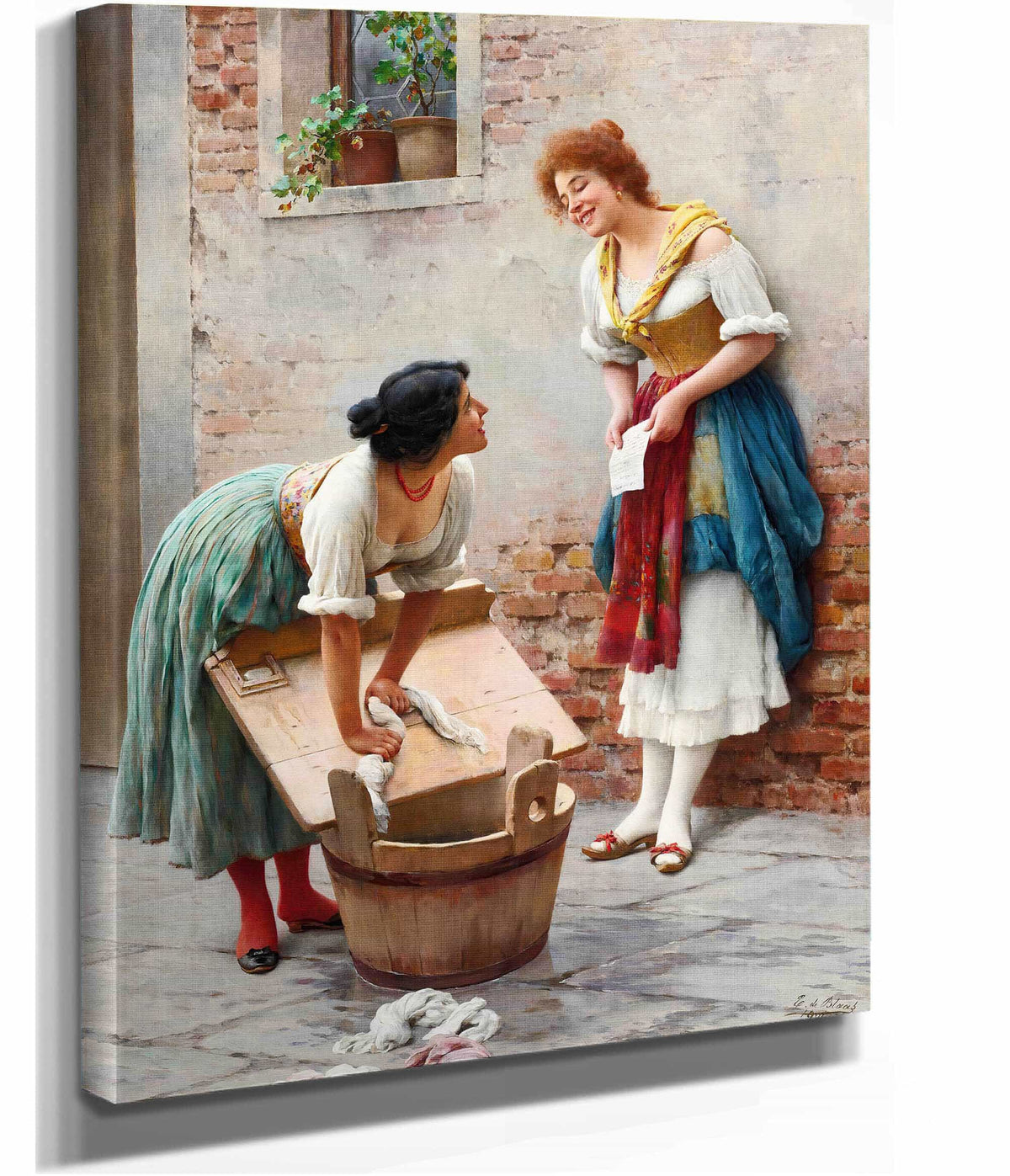 Sharing The News  by Eugen Von Blaas