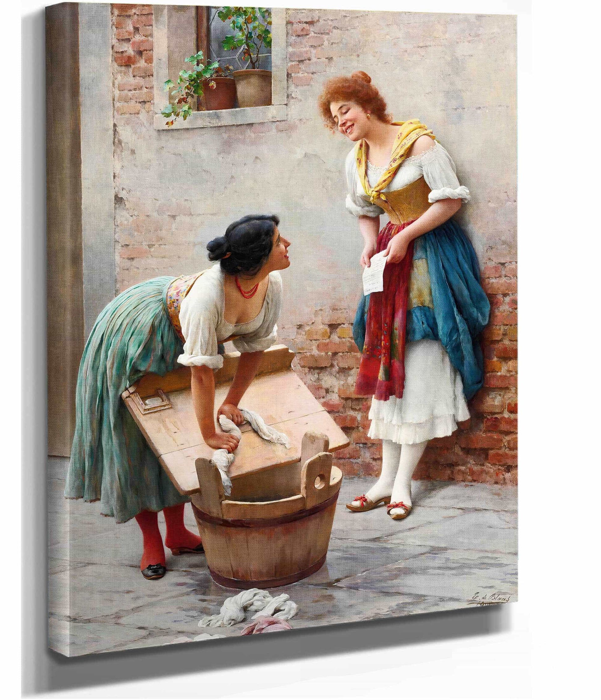Sharing The News  by Eugen Von Blaas
