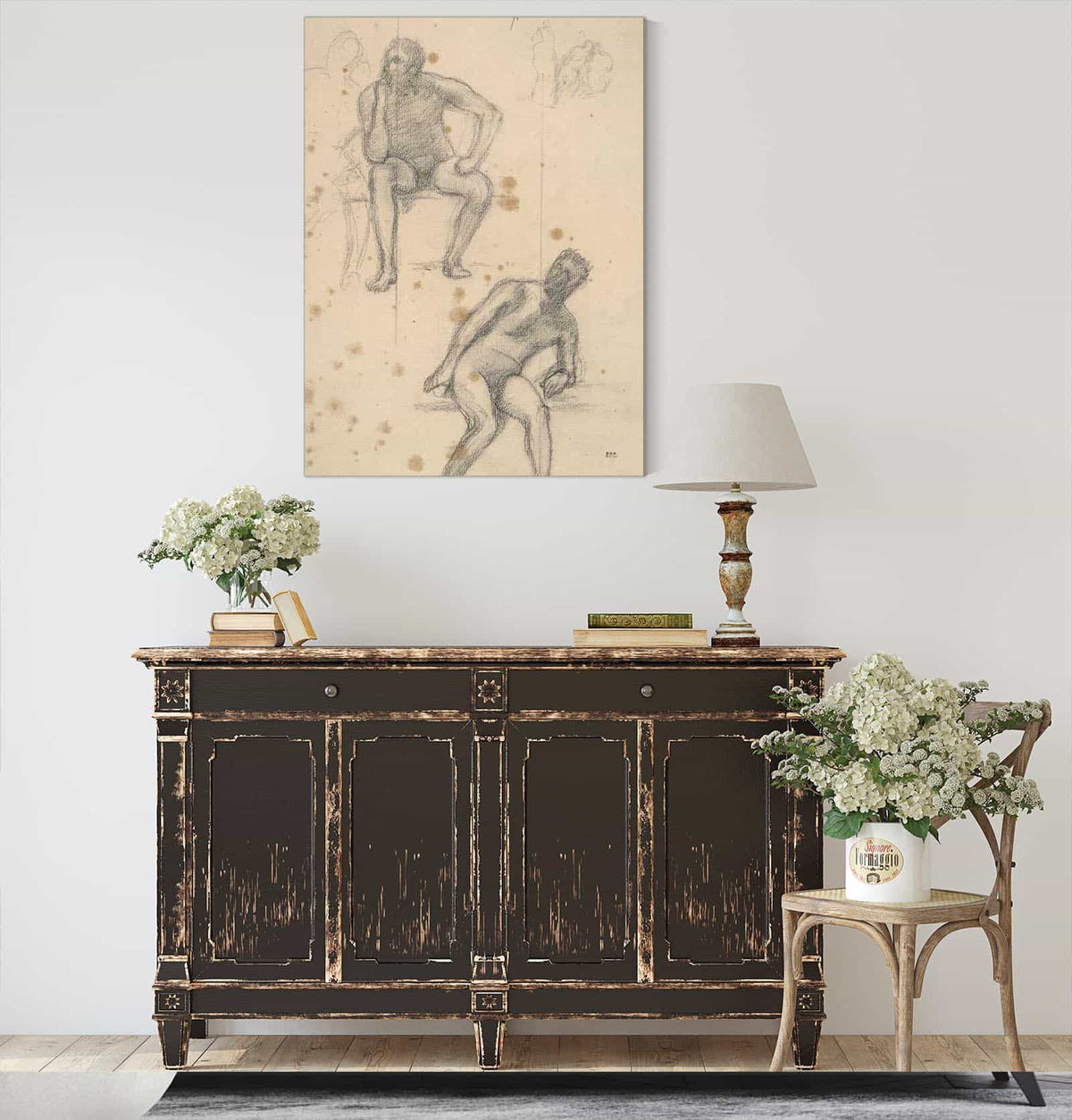 Sheet Of Figure Studies by Pierre Puvis De Chavannes