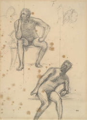 Sheet Of Figure Studies by Pierre Puvis De Chavannes
