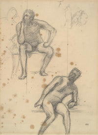 Sheet Of Figure Studies by Pierre Puvis De Chavannes