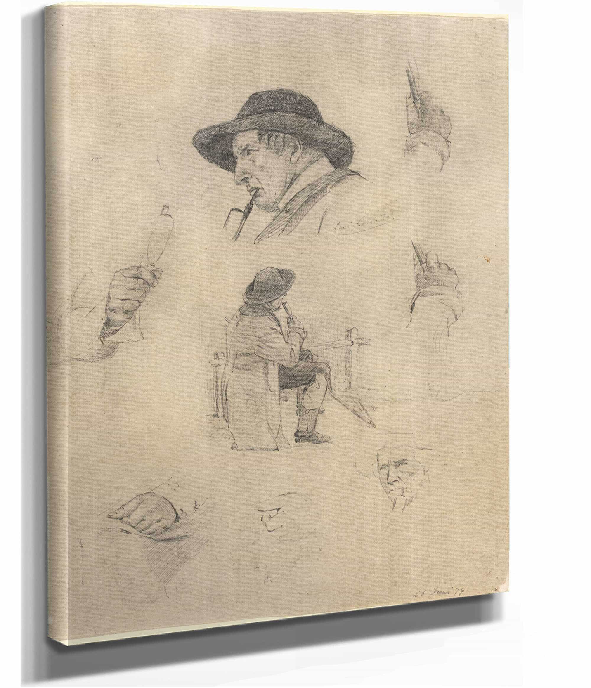 Sheet Of Sketches by Lovis Corinth