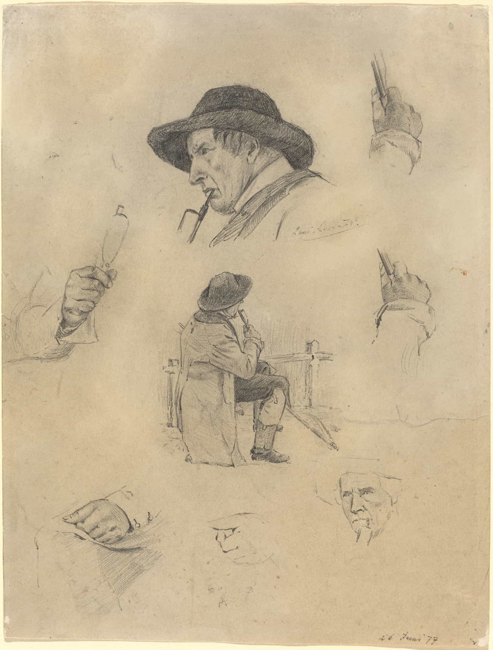 Sheet Of Sketches by Lovis Corinth