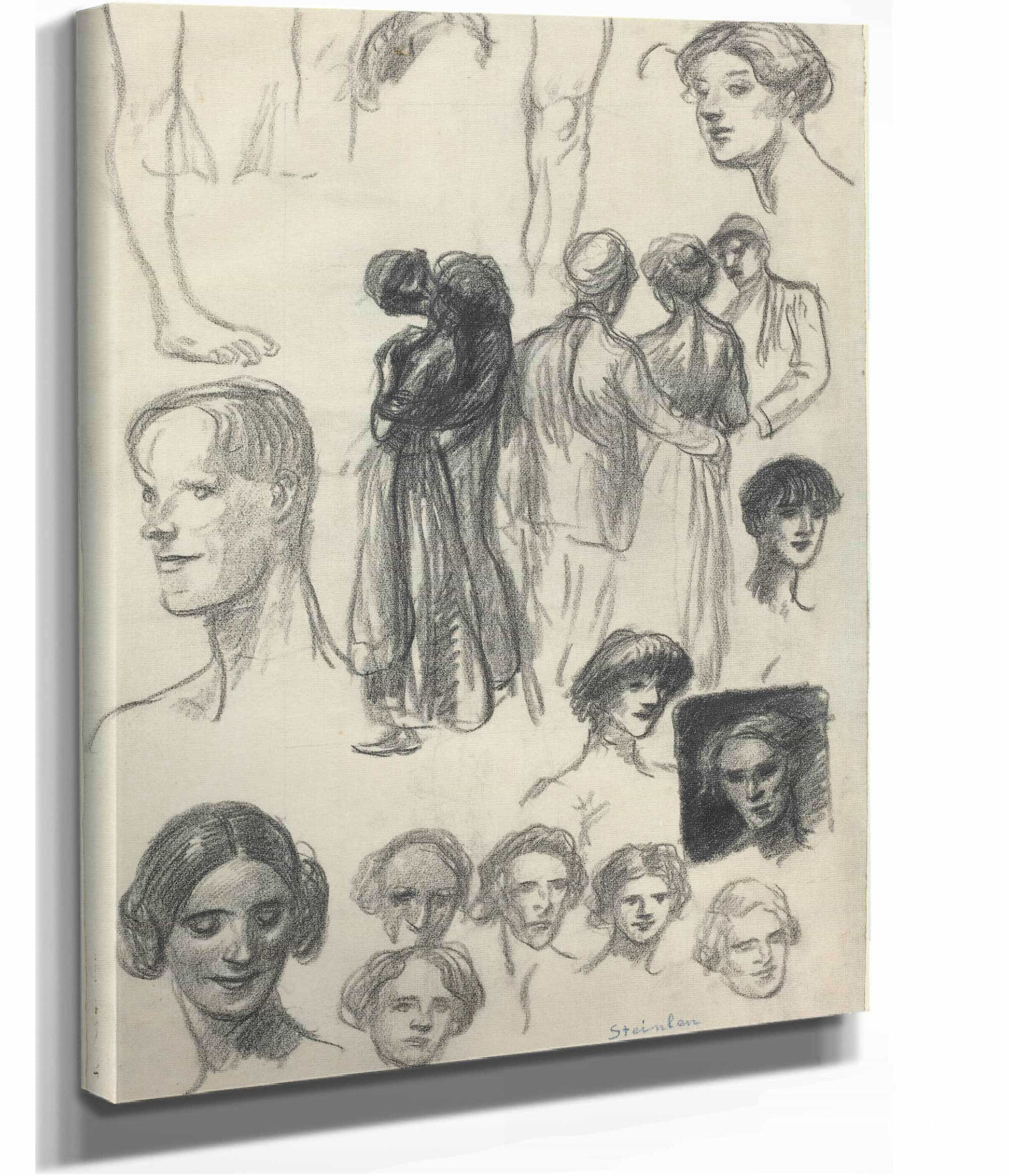 Sheet Of Sketches by Theophile Alexandre Steinlen