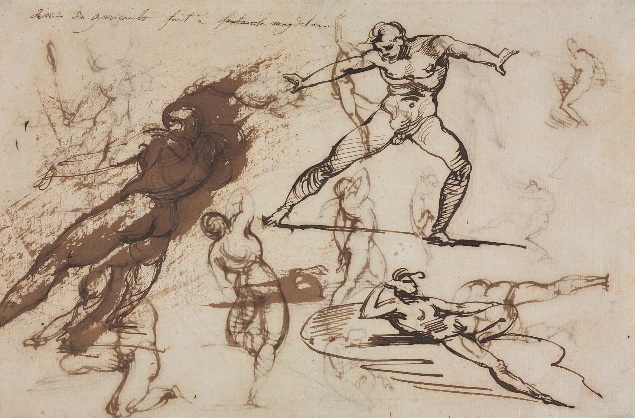 Sheet Of Sketches Recto by Theodore Gericault