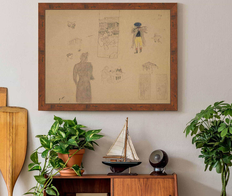 Sheet Of Studies For Le Jardin Public  by Edouard Vuillard