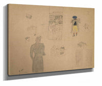 Sheet Of Studies For Le Jardin Public  by Edouard Vuillard