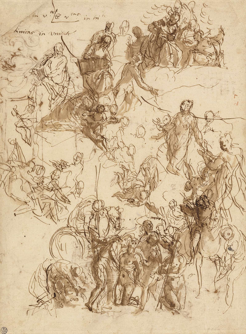 Sheet Of Studies For The Martyrdom Of Saint George by Paolo Veronese