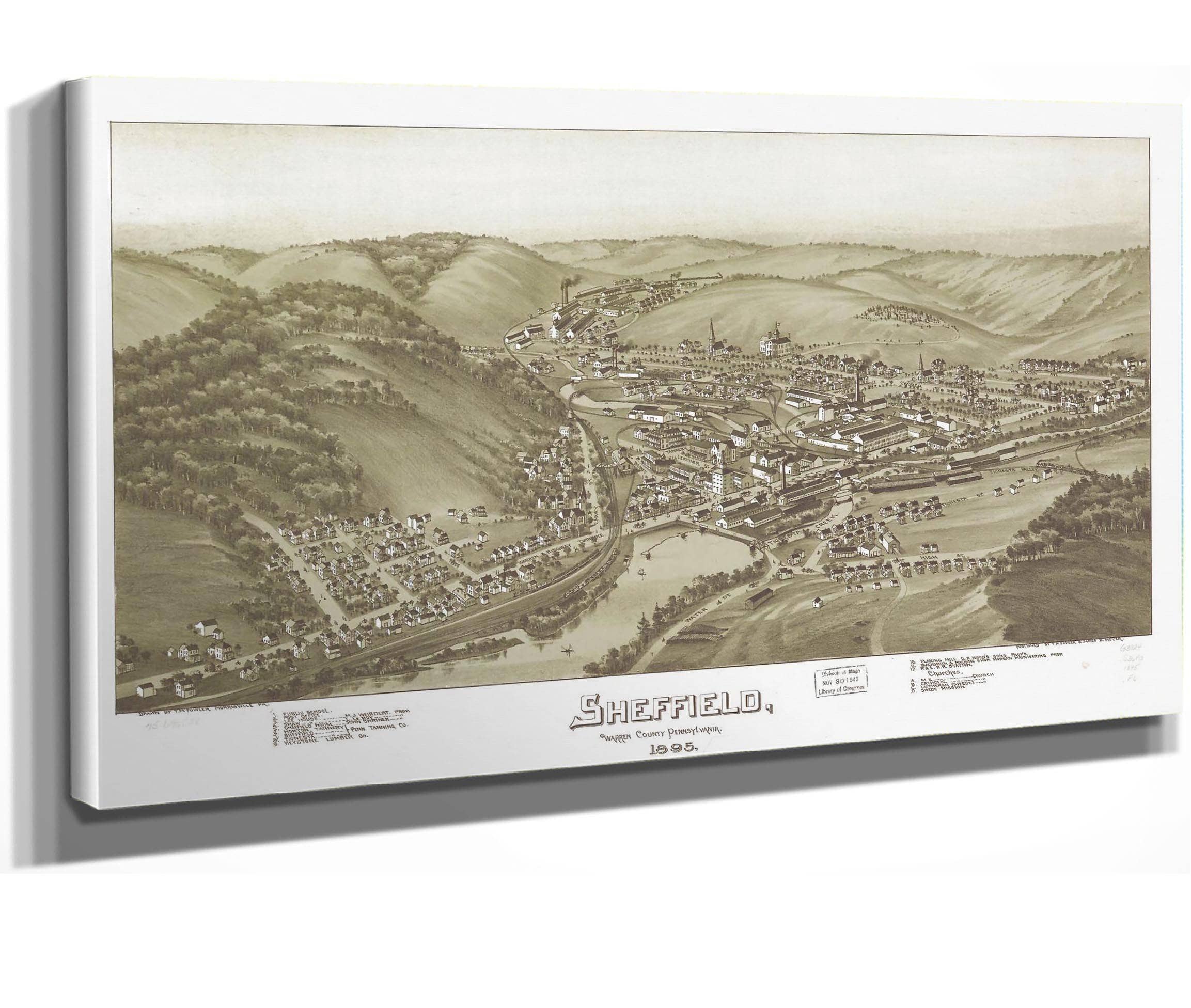 Sheffield Warren County Pennsylvania 1895  State Of Pennsylvania