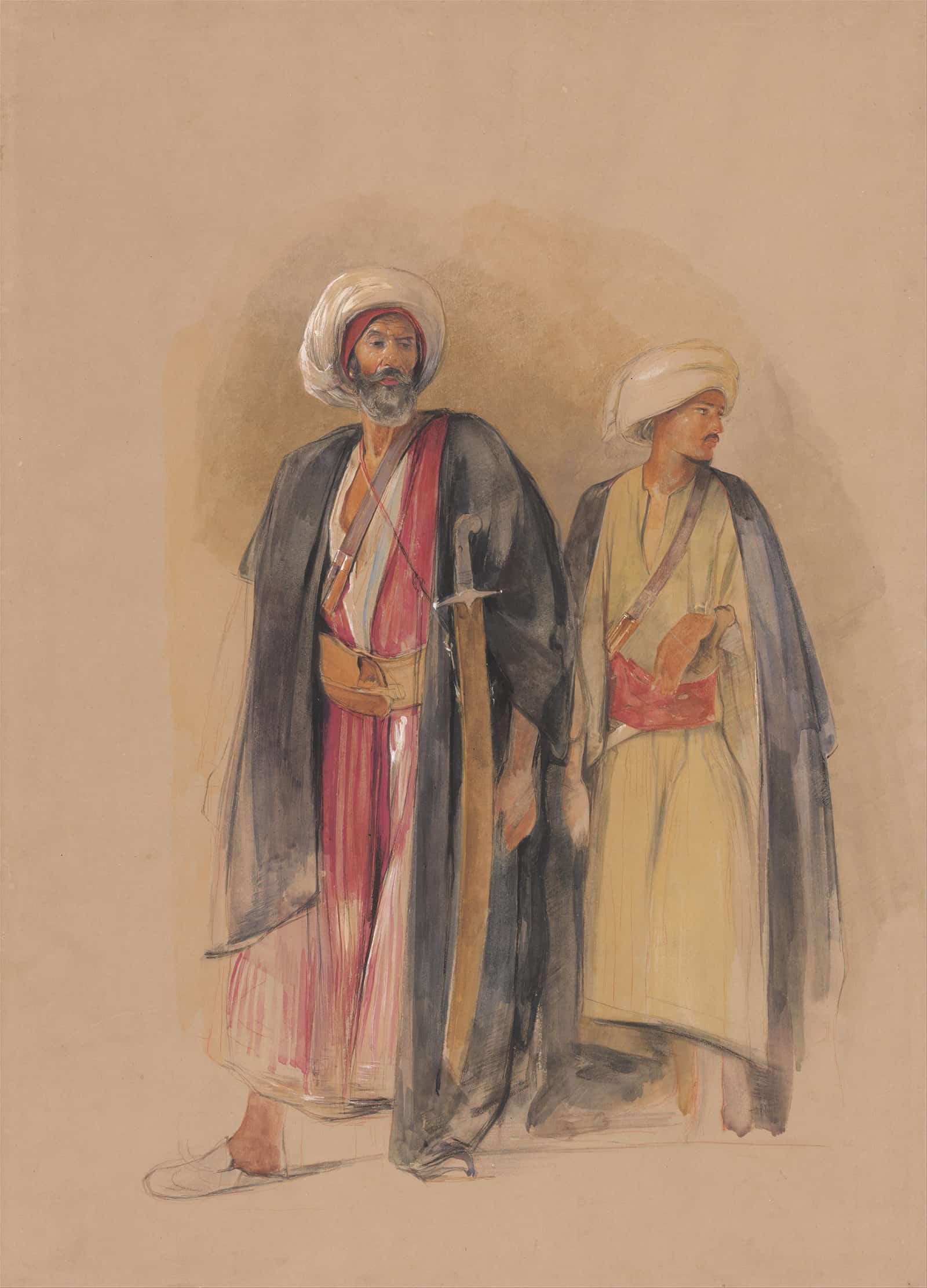 Sheik Hussein Of Gebel Tor And His Son by John Frederick Lewis