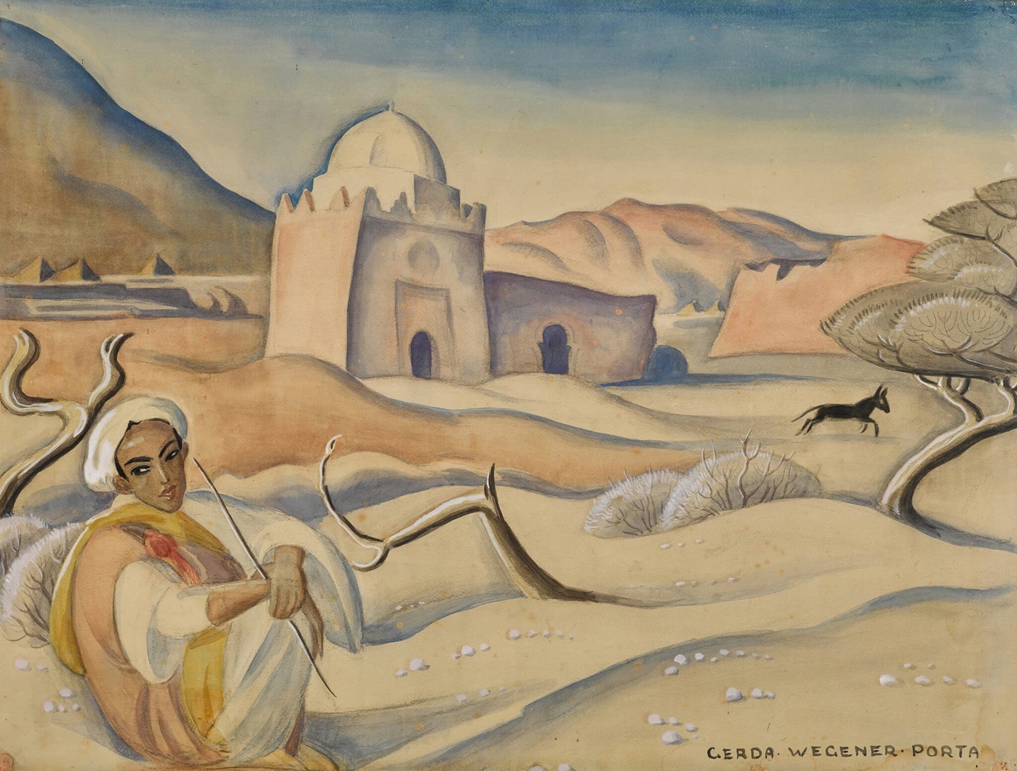 Shepherd In The Atlas Mountains by Gerda Wegener