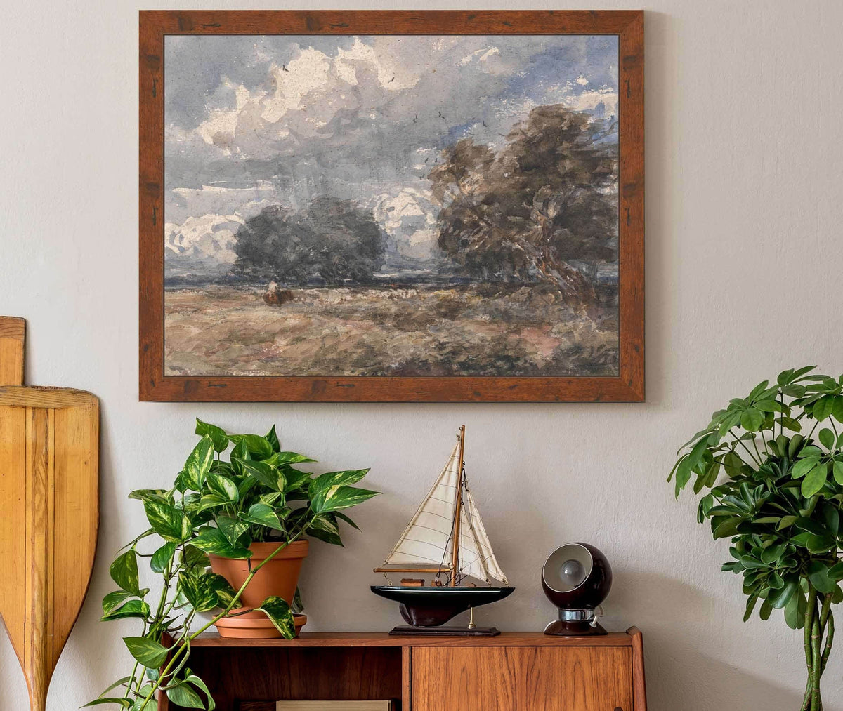Shepherding The Flock Windy Day by David Cox