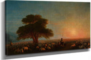 Shepherds With A Flock Of Sheep by Ivan Konstantinovich Aivazovsky