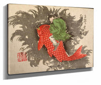 Shiei Riding A Carp Over The Sea by Tsukioka Yoshitoshi