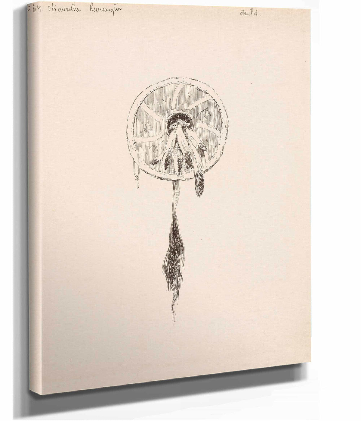 Shield Illustration For The Song Of Hiawatha by Frederic Remington