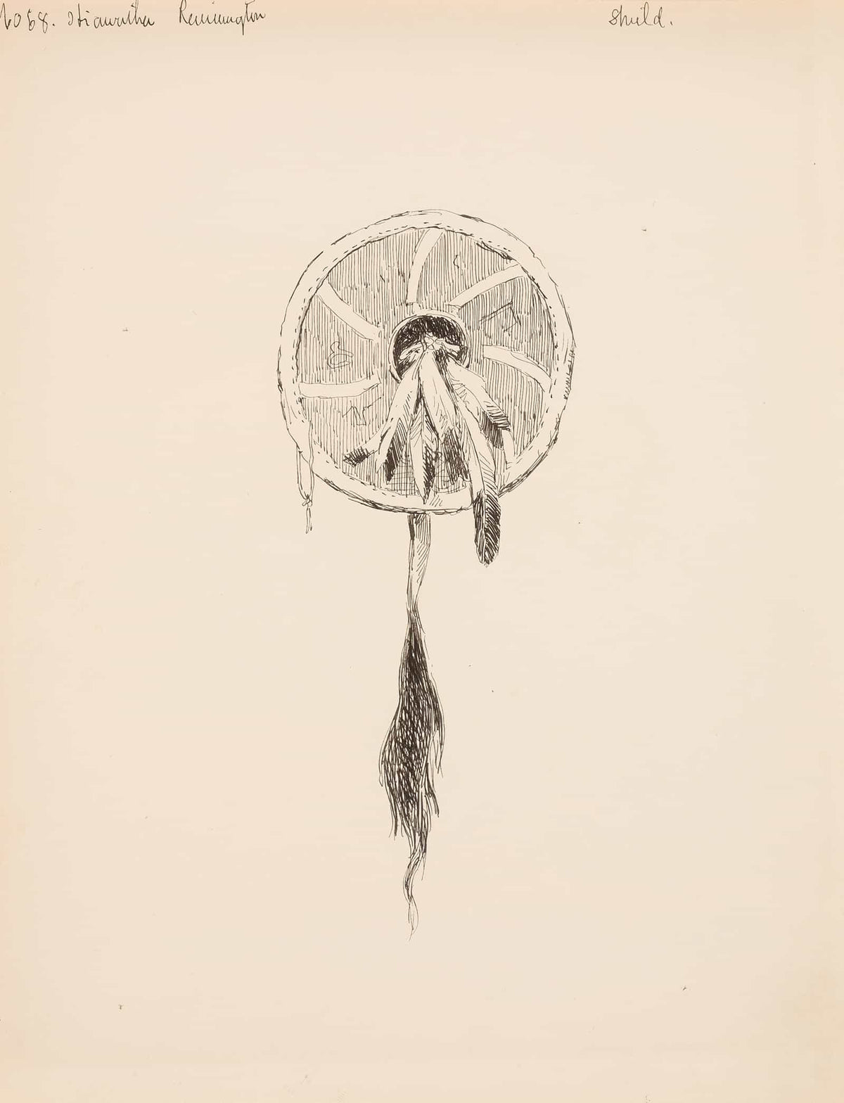 Shield Illustration For The Song Of Hiawatha by Frederic Remington