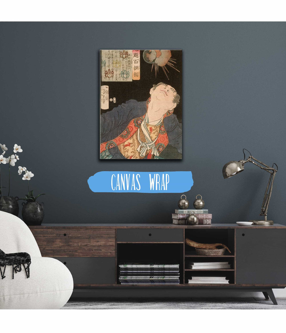 Shigeno Yozaemon And A Bursting Shell by Tsukioka Yoshitoshi