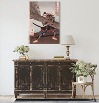 Shinozuka Iganokami Sadatsuna Lifting A Giant Beam by Tsukioka Yoshitoshi