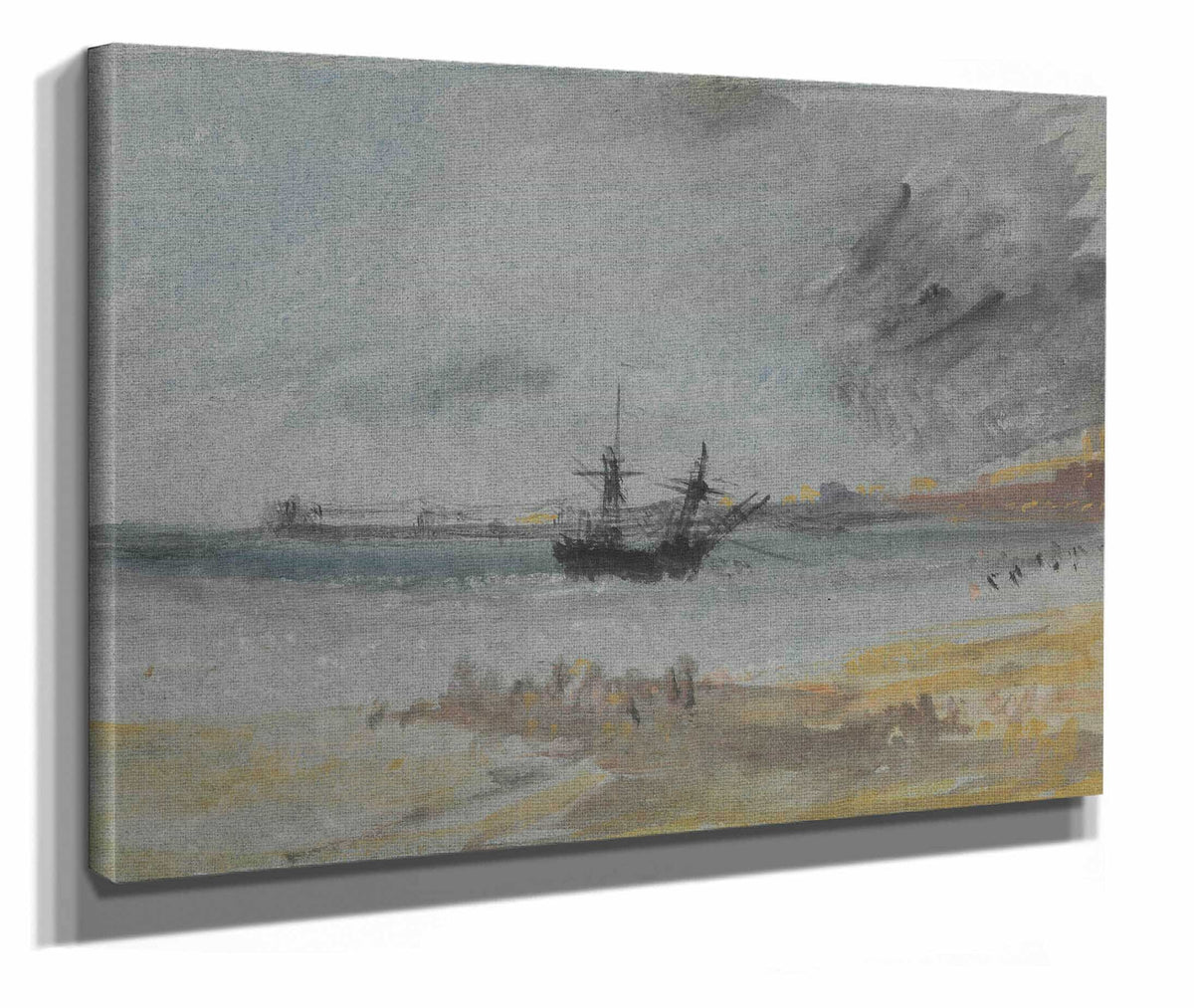 Ship Aground Brighton by Joseph Mallord William Turner