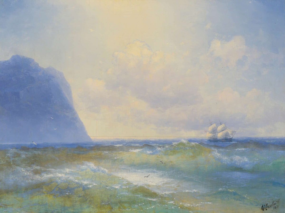 Ship At Sea by Ivan Konstantinovich Aivazovsky