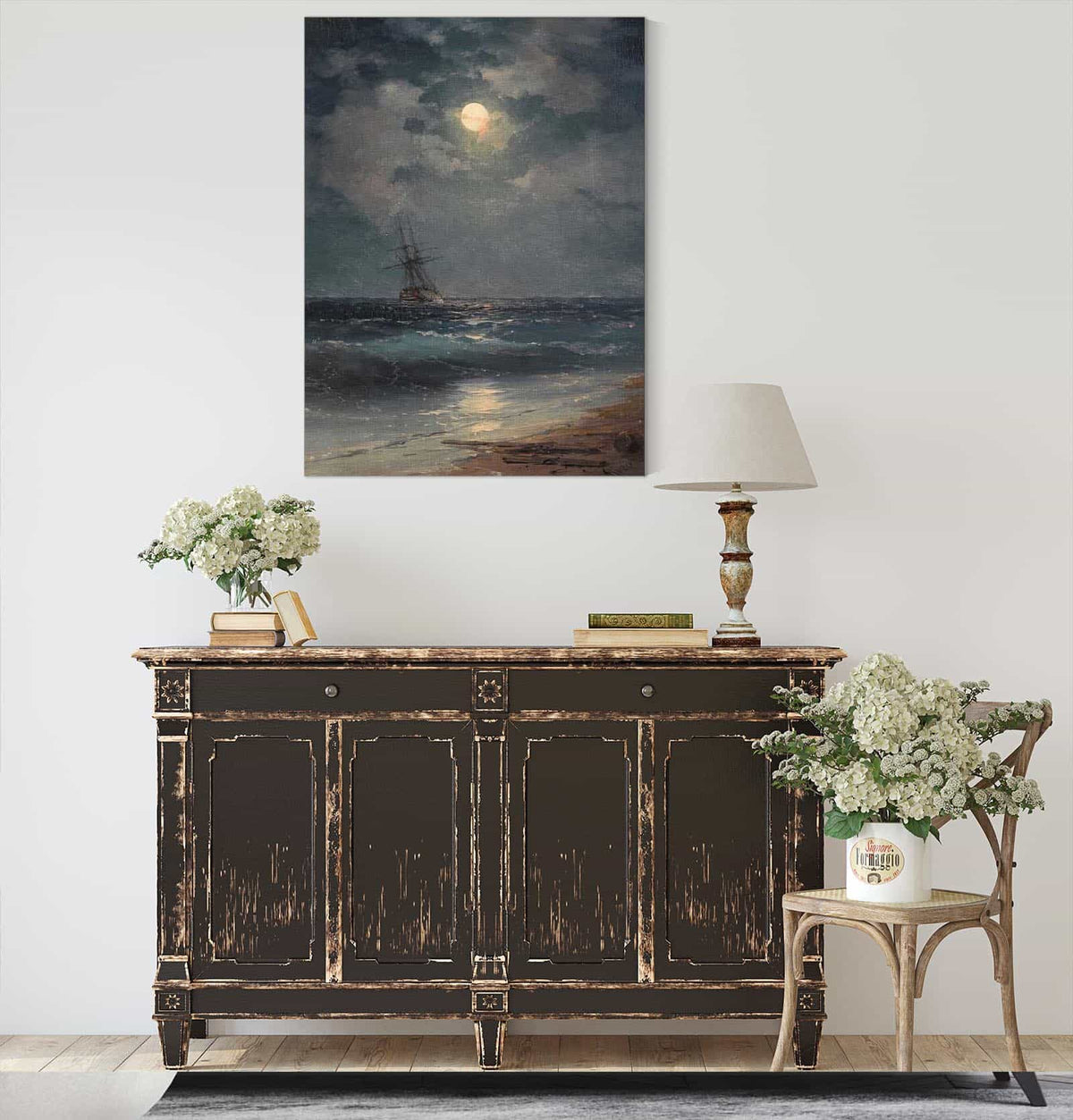 Ship By Moonlight by Ivan Konstantinovich Aivazovsky