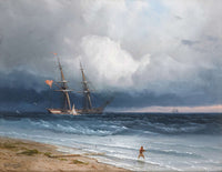 Ship By The Shore by Ivan Konstantinovich Aivazovsky