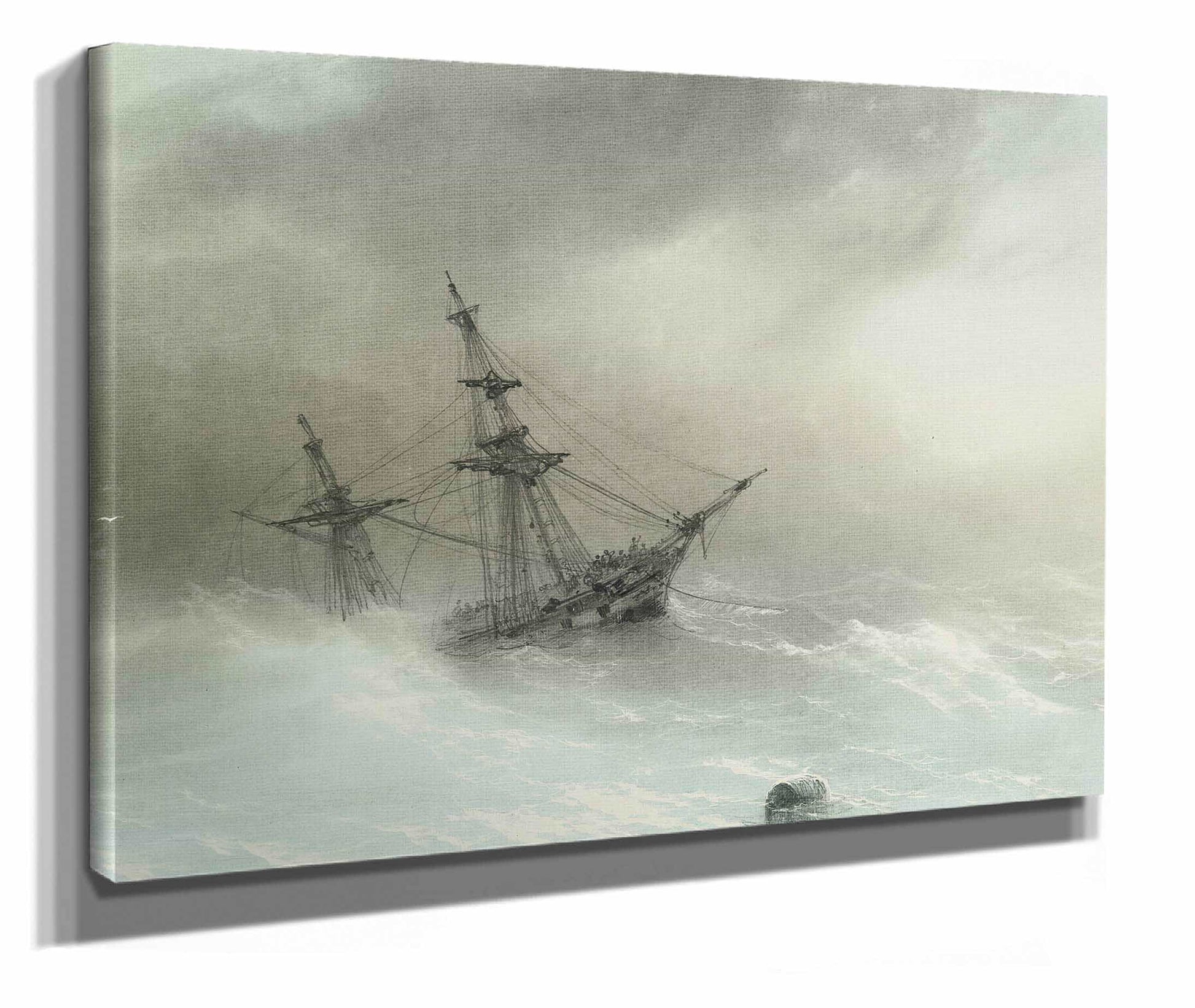 Ship In A Stormy Sea by Ivan Konstantinovich Aivazovsky