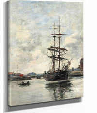 Ship On The Touques by Eugene Boudin